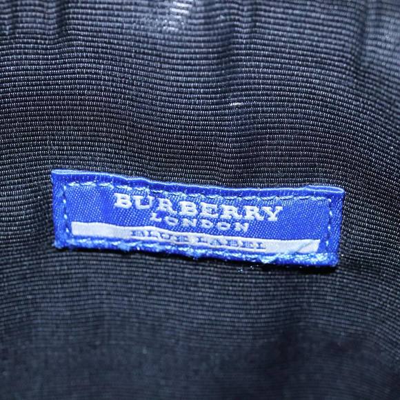 BURBERRY Nova Check Blue Label Shoulder Bag Nylon Black Auth 80167 - Picture 10 of 16